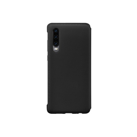 "Stylish Huawei P30 PU Wallet Black - Secure & Elegant Protection (51992854)"